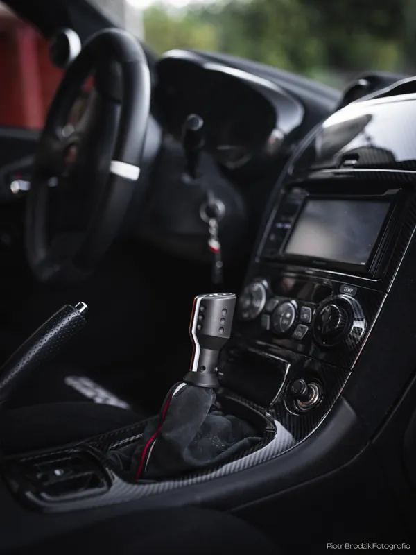 Cockpit — steering wheel and centre console